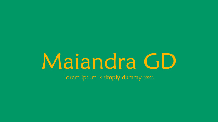 Maiandra GD Font