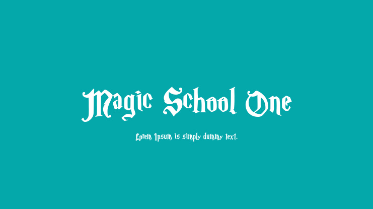 Magic School One Font
