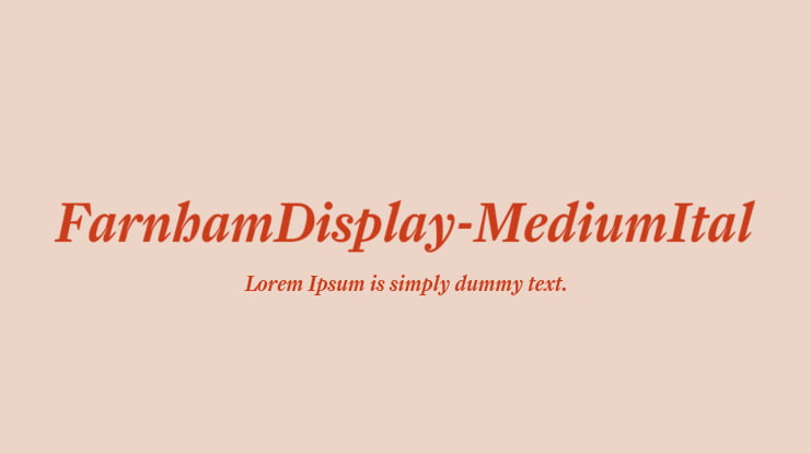FarnhamDisplay-MediumItal Font