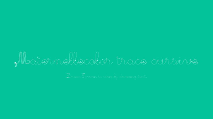 Maternellecolor trace cursive Font