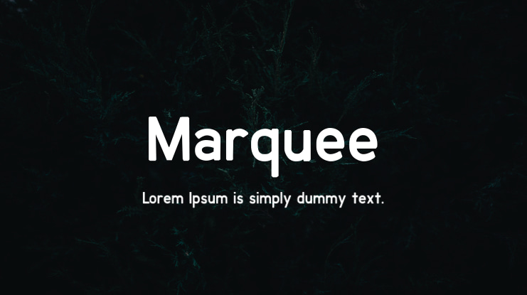 Marquee Font