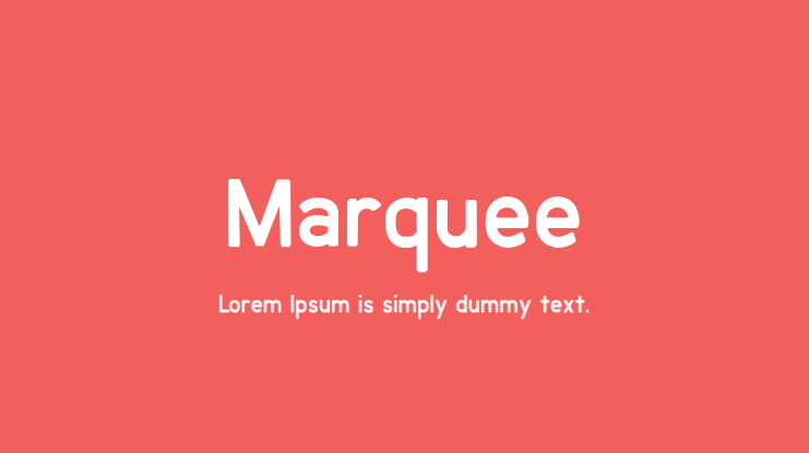 Marquee Font