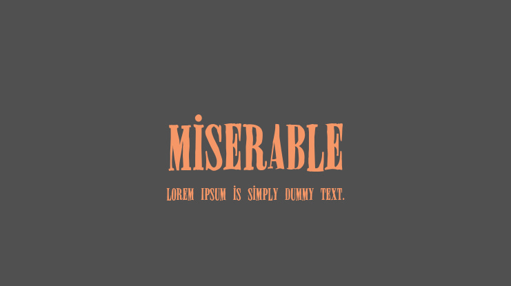Miserable Font