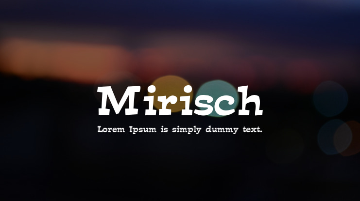 Mirisch Font
