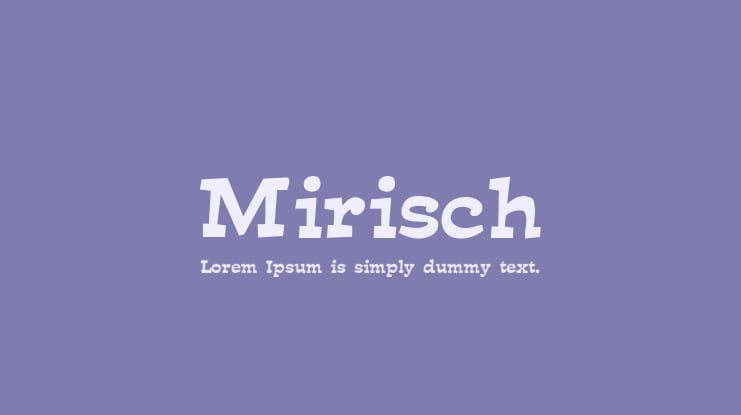Mirisch Font