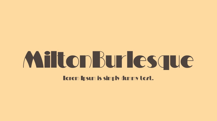 MiltonBurlesque Font