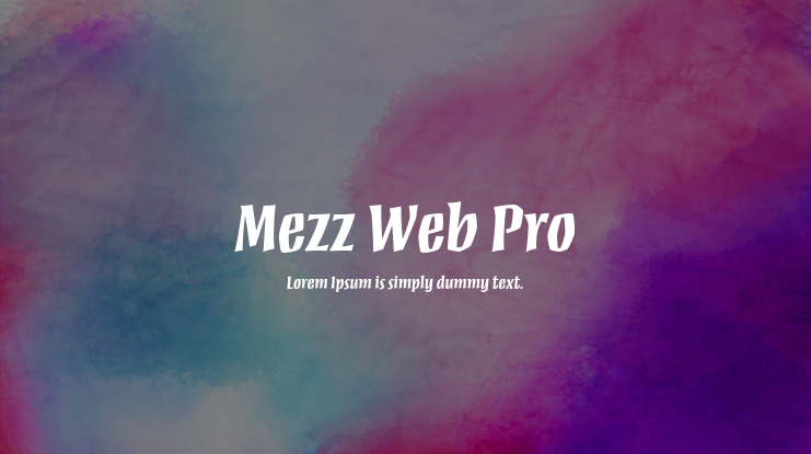 Mezz Web Pro Font