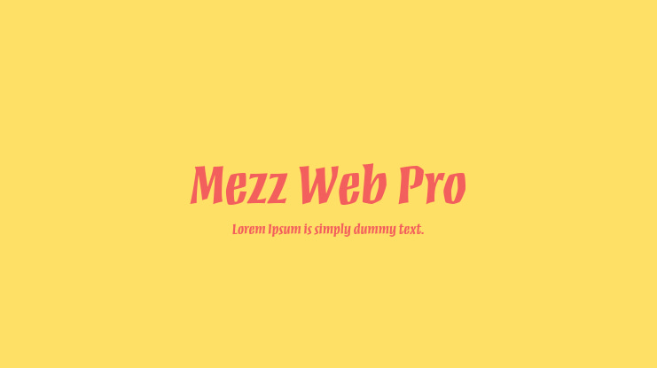 Mezz Web Pro Font