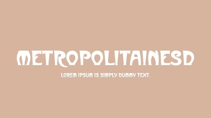 MetropolitainesD Font