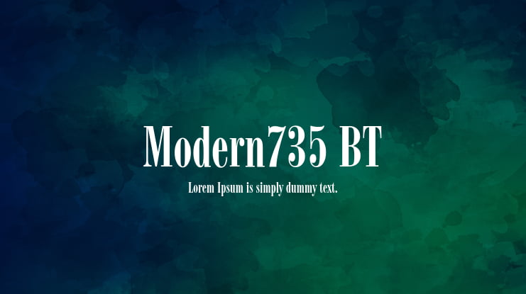 Modern735 BT Font