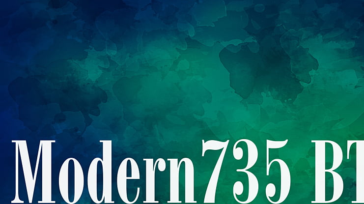Modern735 BT Font