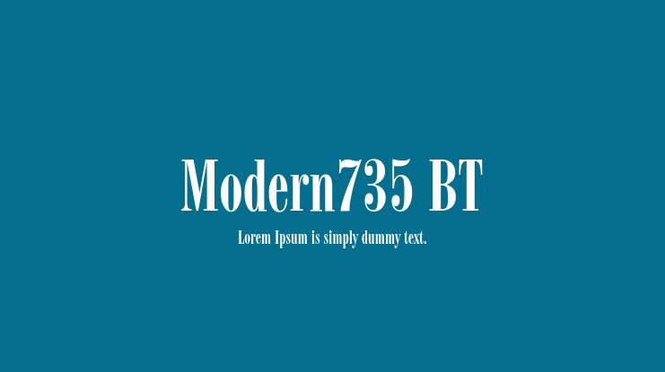 Modern735 BT Font
