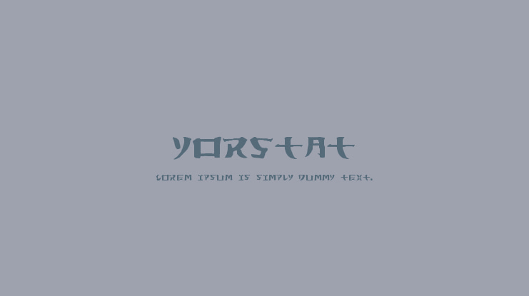 Yorstat Font