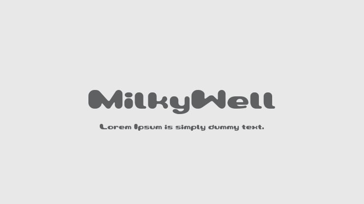 MilkyWell Font