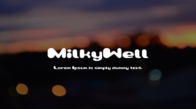 MilkyWell Font