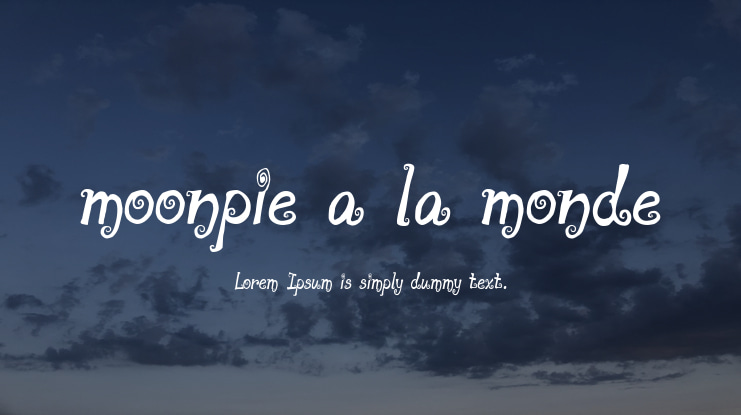 moonpie a la monde Font