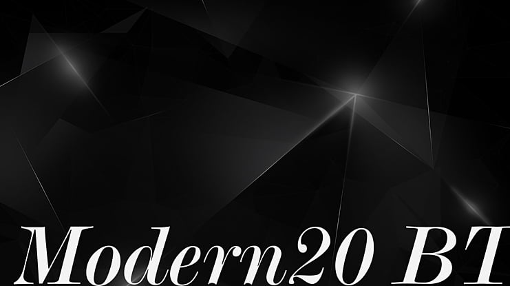 Modern20 BT Font
