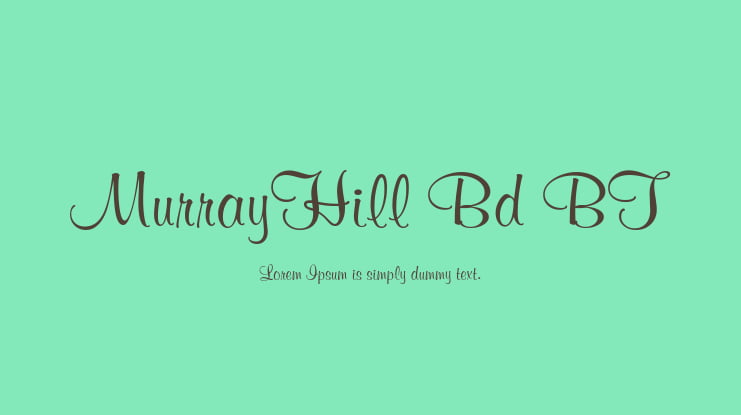 MurrayHill Bd BT Font