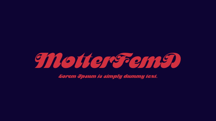MotterFemD Font