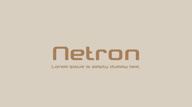 Netron Font