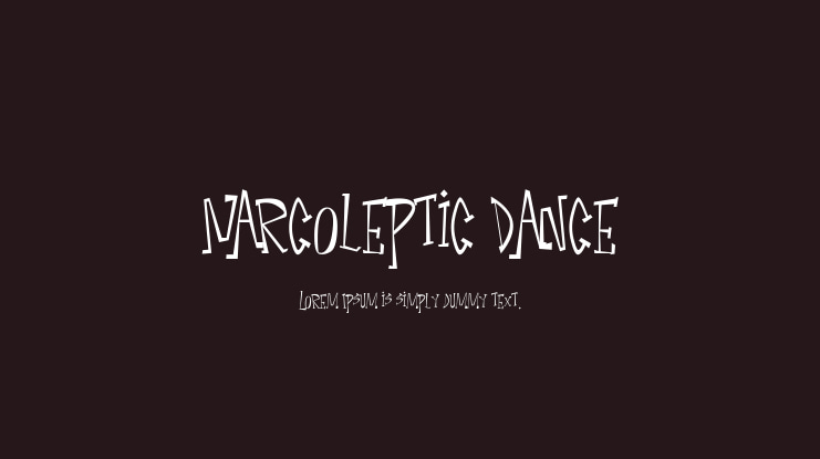 Narcoleptic Dance Font
