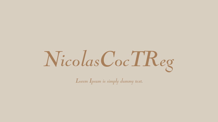 NicolasCocTReg Font