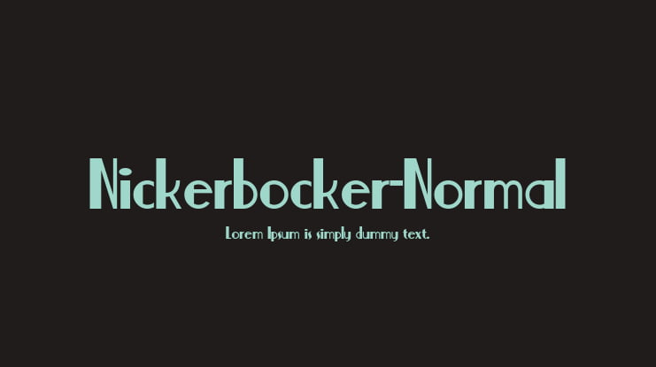 Nickerbocker-Normal Font