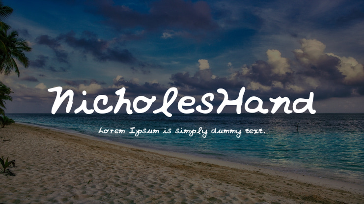 NicholesHand Font