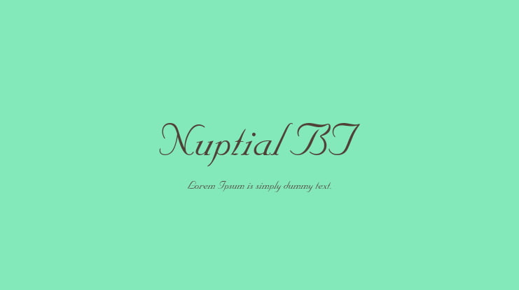 Nuptial BT Font