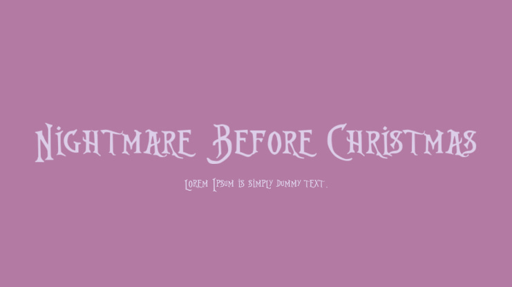 Nightmare Before Christmas Font