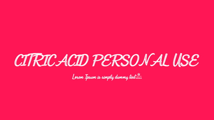CITRICACID PERSONAL USE Font
