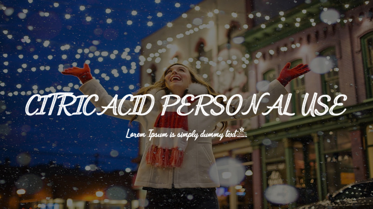 CITRICACID PERSONAL USE Font
