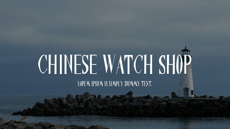 Chinese Watch Shop Font