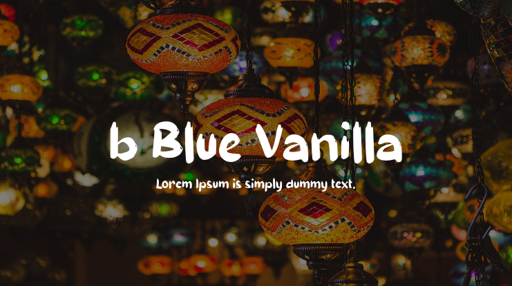 b Blue Vanilla Font