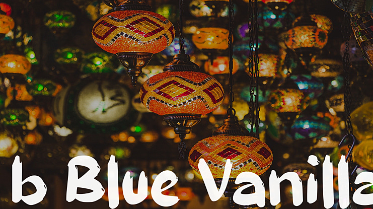 b Blue Vanilla Font