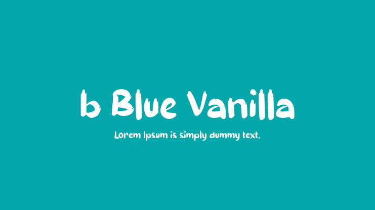 b Blue Vanilla Font