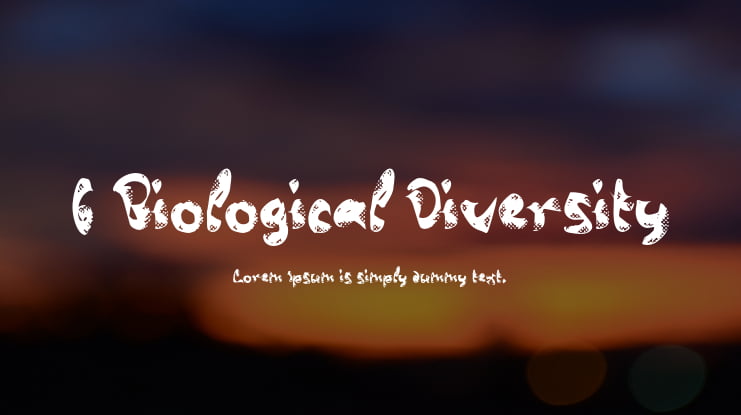 b Biological Diversity Font