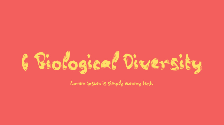 b Biological Diversity Font