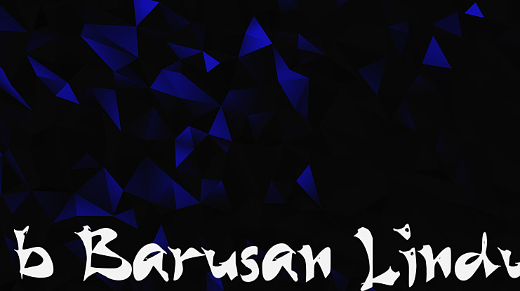 b Barusan Lindu Font