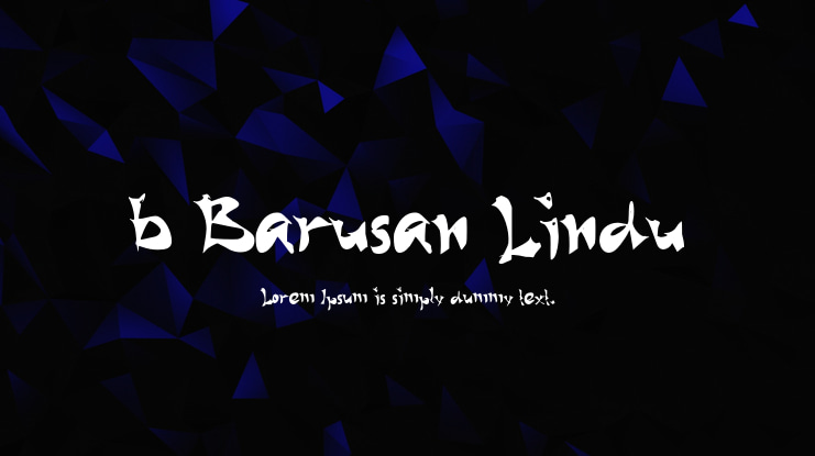 b Barusan Lindu Font