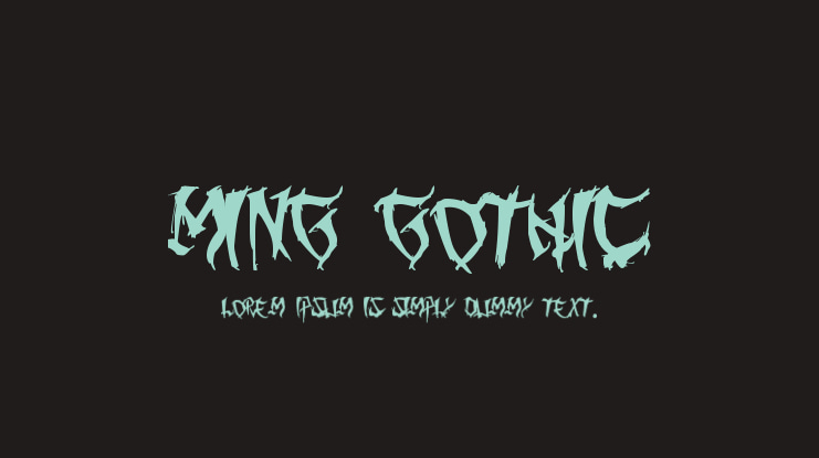 Ming Gothic Font