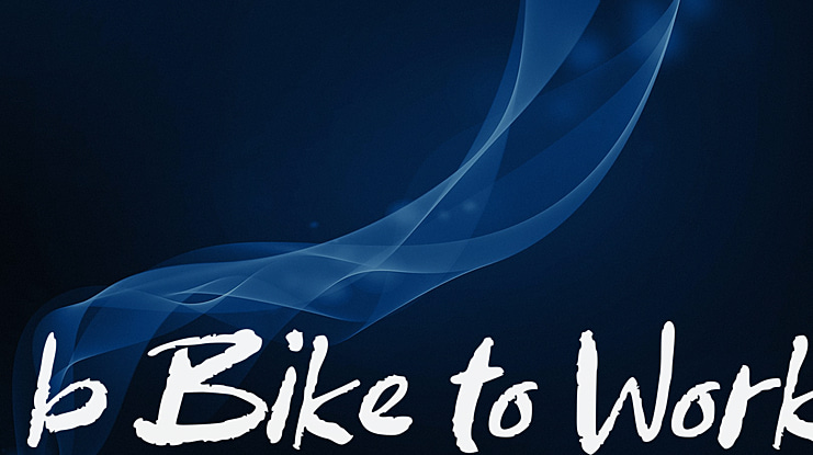 b Bike to Work Font