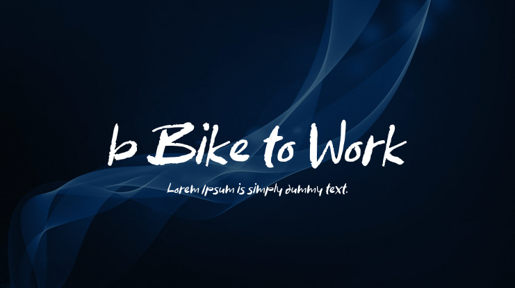 b Bike to Work Font