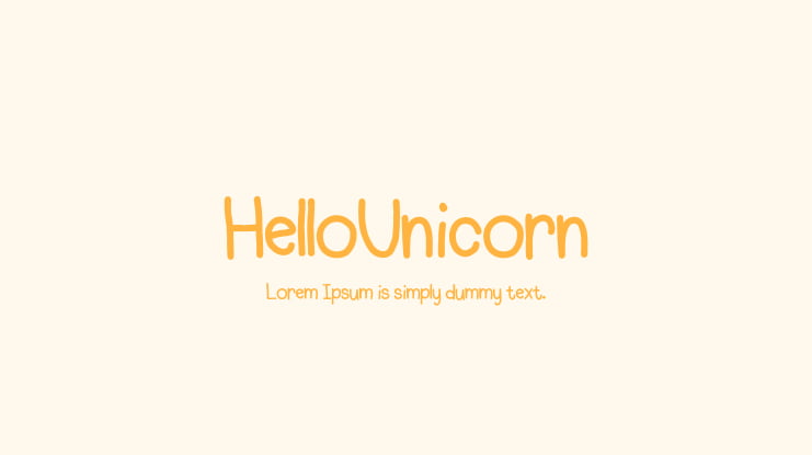 HelloUnicorn Font