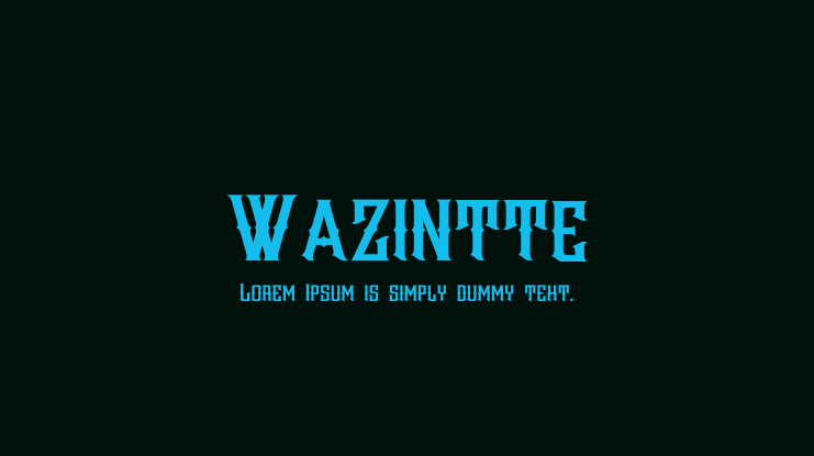 Wazintte Font
