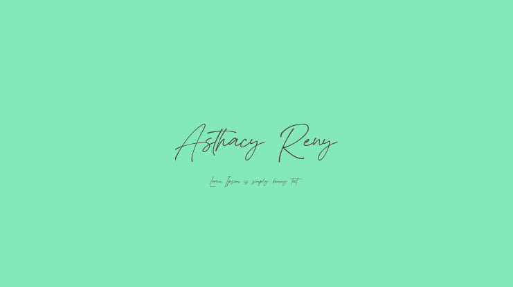 Asthacy Reny Font