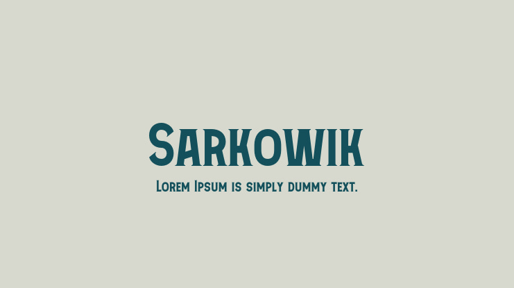Sarkowik Font