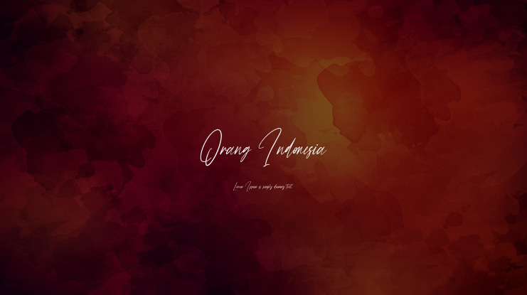Orang Indonesia Font