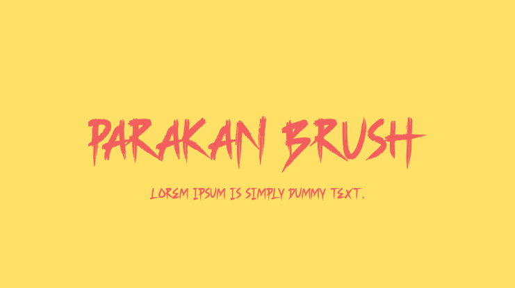 Parakan Brush Font