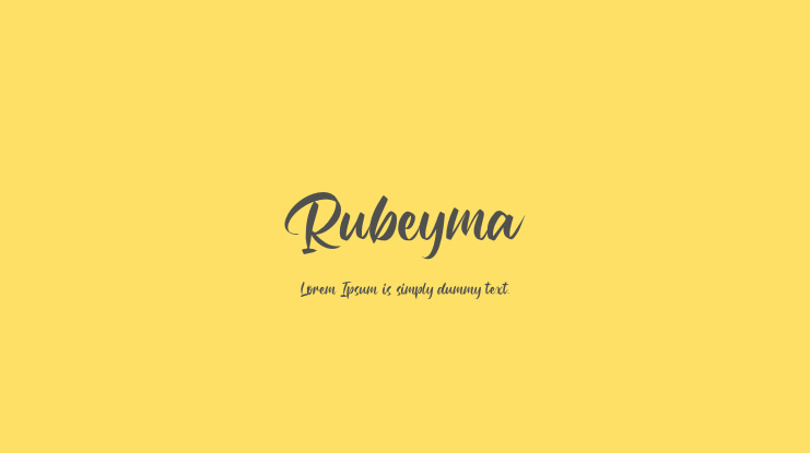 Rubeyma Font